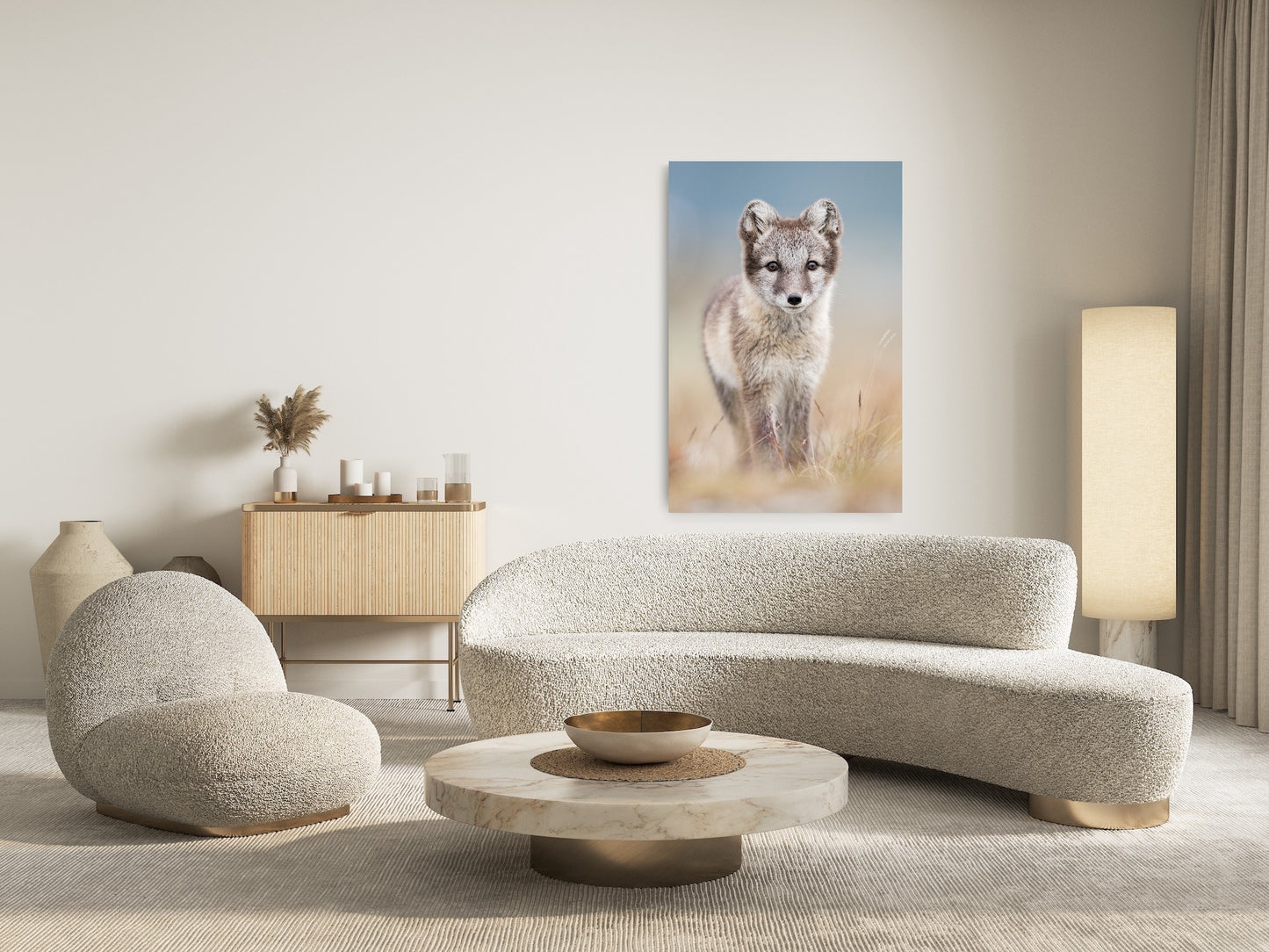 Portrett fjellrevvalp