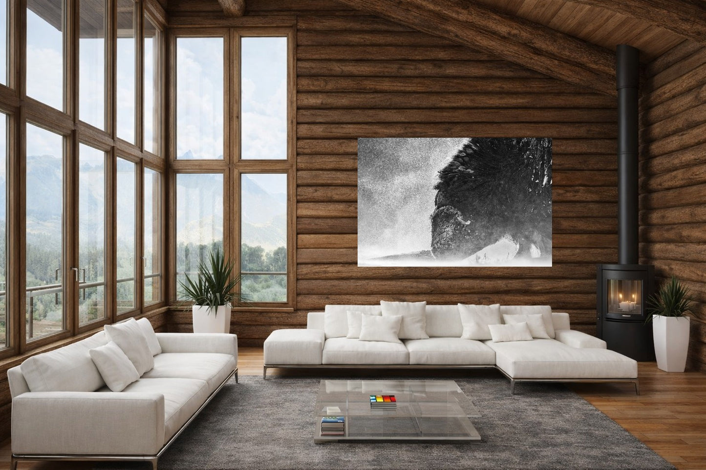 Portrett i snøstorm s/h