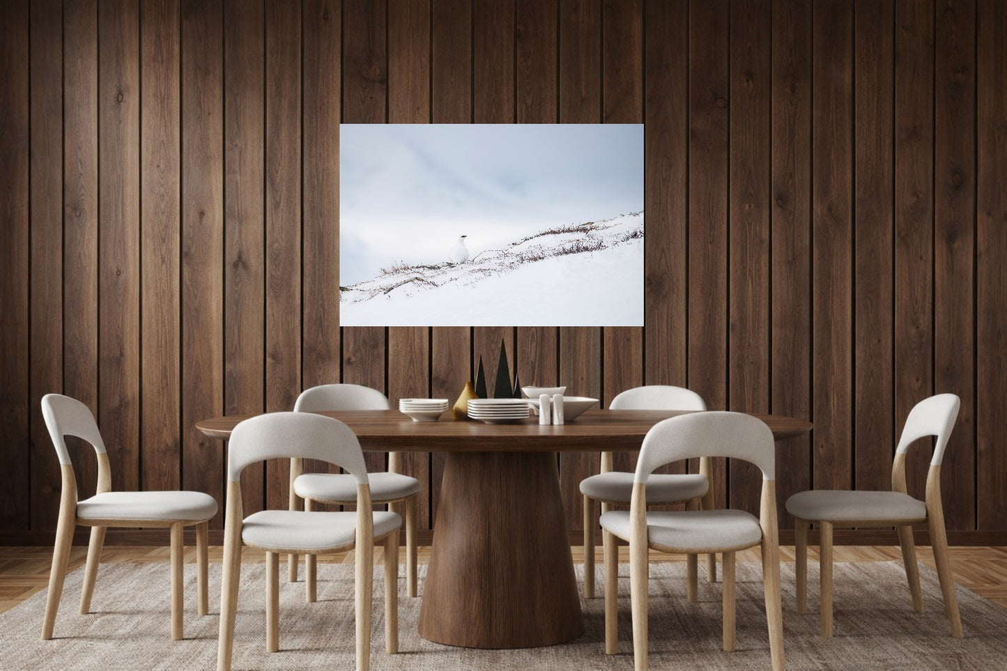 Fjellrype i vintermiljø