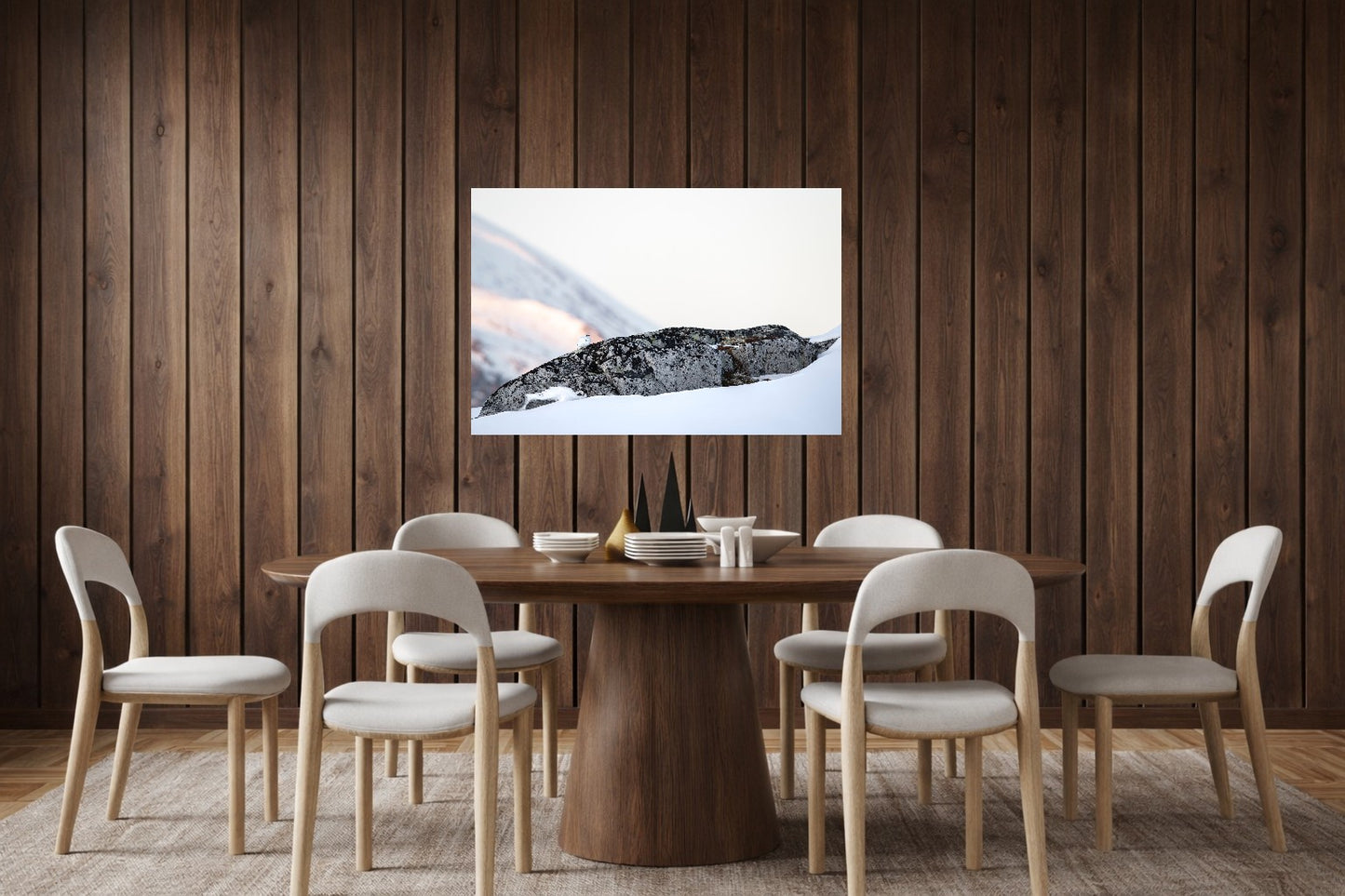 Fjellrype på stein
