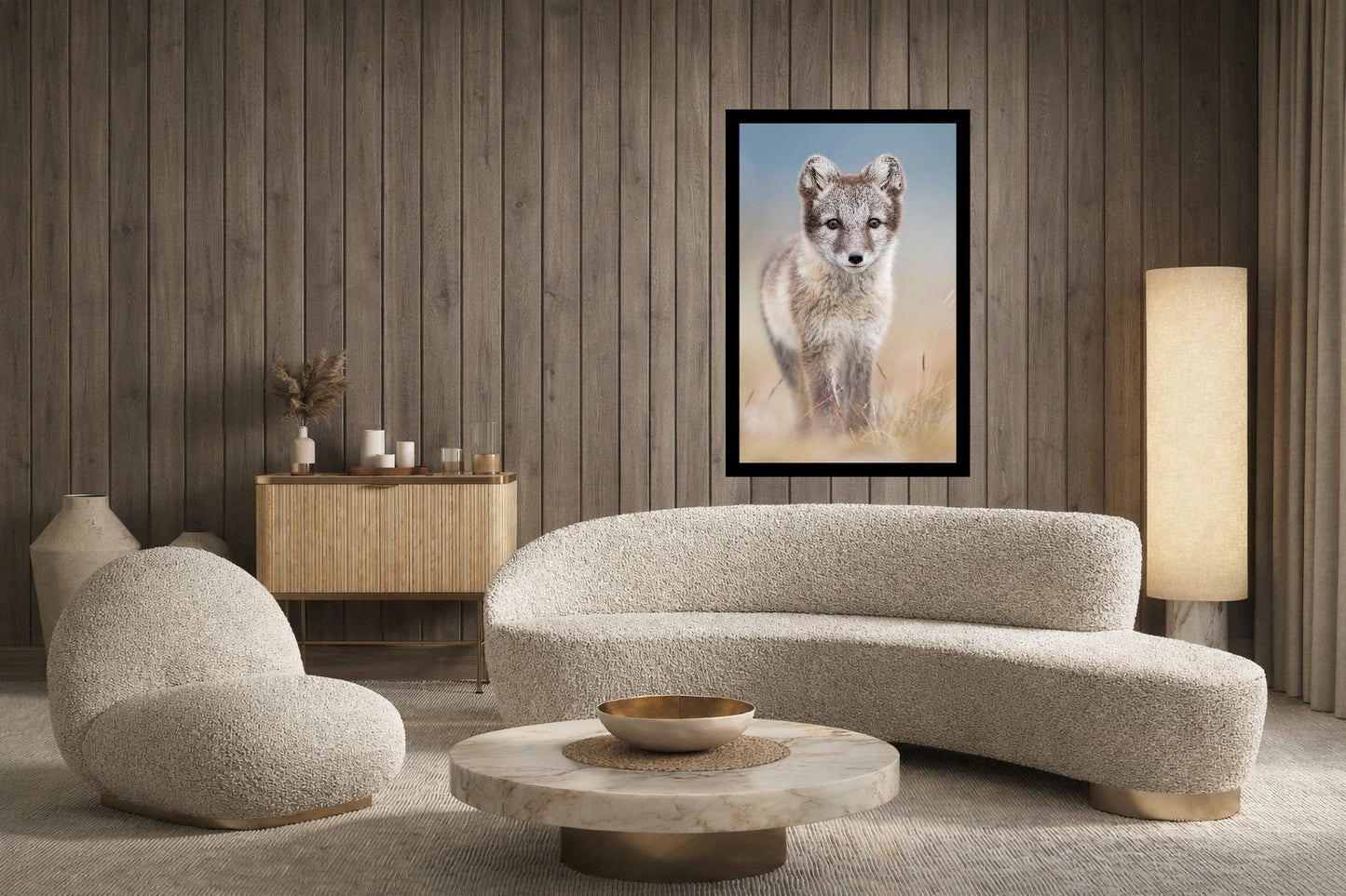 Portrett fjellrevvalp